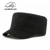 Sombrero Plano Clásico Simple para Hombre de Cuatro Estaciones, Gorra de Béisbol para Primavera y Otoño, Sombrero de Sol para Exteriores para Mujer, Sombrero Militar de Algodón