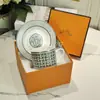 Juego de vajilla de porcelana de hueso retro europeo transfronterizo de 58 piezas con caballo de tiro gris, juego de café, juego de cuencos, cucharas y platos, juego para el hogar