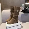 Nuevas botas altas 2026, botas versátiles para mujer, botas de equitación con hebilla de cinturón, acabado mate, estilo coreano, adecuadas para usar en exteriores, efecto adelgazante, colección de otoño