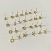 Aretes de Placa Ligera Letra 26 Chapados en Plata de Ley 925 Oro de 18K Lindas Letras Inglesas Mini Nombre Aretes Simples para Mujeres