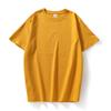 Camiseta Gola Redonda Manga Curta Cor Sólida Opaca Algodão Puro 220g Unissex Camisa Base Branca Pura Espessa Marca Tendência