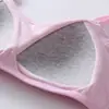 Sujetador de algodón puro para estudiante, copa fija, sujetador de pecho con almohadilla, top tipo tubo, ropa interior para correr, anti-vibración, sin exposición, ropa interior de color liso
