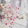 Adesivos Finos e Resistentes para Nail Art Populares no Xiaohongshu Adesivos Doces para Unhas Adesivos de Cisne e Pônei Acessórios para Nail Art Unhas Usáveis