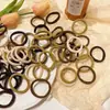 Elásticos de Cabelo Grossos de Alta Elasticidade Cinza Gradiente Estilo Ins 3 Elásticos para Prender o Cabelo Faixas de Cabeça Versáteis Argolas de Couro para Barracas