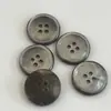 Botones de Concha Natural en Stock, Botones de Concha Natural de Nácar Negro de Cuatro Ojales con Forma de Cuenco, Botones de Traje de Alta Gama