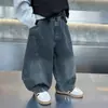 Jeans para niño para primavera y otoño 2026, nuevos y elegantes pantalones curvos para niños, pantalones largos casuales geniales de otoño para niño, modernos