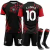 2627 Nueva Camiseta de Hombre L Versión de Entrenamiento Pre-partido C. Ronaldo Conjunto de Fútbol Talla M Liga Edición Especial Diablos Rojos Negro