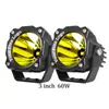 Faróis de LED para Carro com Temperatura de Cor Personalizada Luzes Spot 3 polegadas Luzes Off-Road Luzes de Modificação Off-Road Teto Para-choque Dianteiro Luzes Auxiliares de Farol Alto