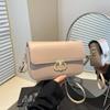 Hebilla de Cierre Texturizada Casual 2025 Nuevo Estilo Empalme Retro Damas Elegante Bolso Satchel para Viaje al Trabajo Hombro Cruzado Bolso Cuadrado Pequeño