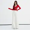 Calça jeans flare de cintura alta, elástica, lavagem vintage azul desgastado, transfronteiriça, para mulheres, novo modelo de início de outono de 2026, modeladora e que levanta o bumbum