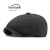 Gorra de lana de espiga para hombre estilo boina, nueva y cálida para otoño e invierno, estilo retro británico, gorra de boina para mujer