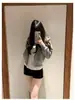 Chamarra sudadera con capucha personalizada para mujer, nuevo estilo de otoño, hombros normales, corte ajustado, adecuada para figuras petite, primavera y otoño, estilo americano, sudadera corta con capucha