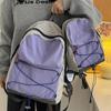 Estilo japonês cordão mini pequeno saco escolar feminino 2024 novo estilo ins bonito casual bag viagem mochila leve para as mulheres