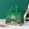 Bolso de Hombro Navideño Bolsa No Tejida Personalizada Dibujo Animado Laminado Empaque de Regalo Logo Impreso Bolsa de Empaque de Alta Gama para Llevar