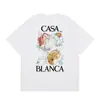260g Casablanca 25 Modelo Nuevo Primavera y Verano Puerta Fantasía Castillo Cielo Estrellado Logo Publicitario Camiseta de Manga Corta para Pareja