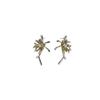 Pendientes de Flor de Fuegos Artificiales con Aguja de Plata 925 Incrustada con Diamantes para Mujer Pendientes de Diseño Exagerado de Nicho Pendientes de Moda Elegantes Versátiles