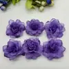 Rosa Pastoral Corsage DIY Grampo de Cabelo Flor Decorativa Flor Artificial Flor de Gaze com Pó Dourado Novo Produto 7cm Casamento