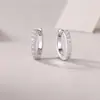 Pendientes de Moda Ins de Nicho Europeos y Americanos Plata de Ley 925 Pendientes Libres de Color Moissanita Pendientes Transfronterizos de Lujo Ligero de Alta Gama