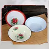 Espesado Profundo Antiguo Nostálgico Esmalte Hierro Cuenca Estándar Olla Caliente Dip Dip Tazón Pequeño Cuenca de Sopa para el Hogar y Lavabo Cuenco de Arroz