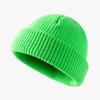 Gorro de punto transfronterizo de otoño e invierno de Corea del Sur, color sólido, grueso y cálido de lana, cerrado, para el frío, casual, para hombre y mujer, tipo jersey, procesamiento