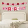Decoração de Festa de Dia dos Namorados Bandeira Banners Arranjo Novo Tecido de Fundo Bandeira Coração Guirlanda Rosa Festiva
