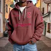 Sitio Web Independiente Transfronterizo Moda Masculina Nueva Más Vendido Bolsillo Múltiple Cremallera Nueva Sudadera Comercio Exterior Sudadera de Moda Serie NFL