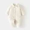 Mameluco para bebé, Ropa para bebé niña, Nuevo estilo de otoño e invierno, Algodón puro acolchado para bebé niño, Abrigo de algodón cálido engrosado, Abrigo de algodón