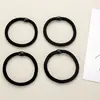 Elástico de cabelo básico alta elasticidade elástico de borracha preto contínuo sem costura simples elástico de cabelo corda de cabelo pequeno presente estojo de couro