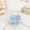 Bolsa Infantil 2026 Nuevo Estilo Bolsa de Mano con Cadena de Perlas para Niña Bolso de Hombro de Moda Elegante Bolso Cruzado Billetera