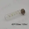 Tubo de Ensaio Graduado de Vidro de Fundo Arredondado com Borda Enrolada, Resistente a Altas Temperaturas, Grande Capacidade, Alto Borossilicato, Disponível em 100/150/200ml