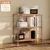 Novo Modelo Rack de Armazenamento de Chão para Sala de Estar Quarto Estilo Japonês Rack de Armazenamento com Eixo Óptico para Cozinha Micro-ondas Rack de Armazenamento para Armazém