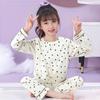 Pijamas de Algodão Nuvem Infantil Meninas Primavera e Verão Manga Comprida Algodão Nuvem Princesa Meninas 2025 Novo Outono Roupa de Casa