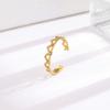 Anillo Sencillo de Acero de Titanio Ajustable con Apertura de Nicho Diseño de Nicho Femenino Estilo Frío Joyería de Celebridad de Internet de Alta Calidad que No se Cae