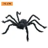Telaraña de araña triangular de peluche de Halloween Araña interior y exterior patio césped interior y exterior escena de truco decoración de diseño