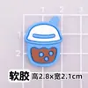 Jingle Sentado Desenho Animado Sentado e Rindo Gato Jingle Copo de Dente Copo de Água Adesivo Espessado 3D Gato Azul Gordo Azul Caixa de Armazenamento