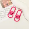 Fivela Colorida Pintada em Forma de U para Porta Giratória Pingente de Chaveiro em Liga de Zinco Acessórios para Joias DIY Fivela para Pendurar em Bolsa Boneca