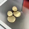 Pendientes Transfronterizos Nuevos Dorados Brillantes Pendientes Geométricos de Moda Pendientes de Moda Personalizados Joyería de Verano para Chicas Regalos
