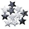 Parche de estrella de cinco puntas de resina con brillo de 29 mm, accesorios para el cabello para tocado DIY, accesorios para zapatos con agujeros, accesorios de flores, accesorios al por mayor