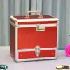 Caja de Joyas con Candado de Contraseña Gran Capacidad Estuche de Maquillaje Portátil Caja Multifuncional para Joyería de Mano Caja de Maquillaje Regalo de Princesa