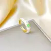 Anillo Ladrillo de Diseño Nicho de Alta Gama Lujo Accesible para Mujer Moda Europea y Americana Creativo Zirconia Chapado en Oro Anillo Abierto Ajustable