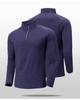 Leve ao ar livre meio zíper gola alta primavera nova manga longa camiseta golfe esportes topo alta base de fitness elástica S