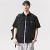 Roupas Masculinas Fengshe / Camisa Masculina de Manga Curta, Estilo Fino de Verão 2026 Nova Camisa Casual de Caimento Solto Tie-Dye
