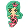 Decoración Plana de Cola de Sirena de Dibujos Animados Accesorios para el Cabello Accesorios de Equipaje DIY Princesa Sirena Parche de Goma Suave de PVC