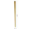 Atacado 23,5cm Coreano Aço Inoxidável 304 Quadrado Hashi Doméstico Dourado Antiderrapante e Antiescaldante Hashi Quadrado com Logo Imprimível