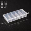 Caixa Pp Taiyu com Cinco Compartimentos Caixa Plástica Caixa para Iscas Caixa de Armazenamento Cinza Transparente Isca de Pesca Caixa de Equipamentos de Pesca Caixa de Acessórios Atacado