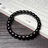 Pulseira de Contas Cilíndricas de Sândalo Verde Estilo Étnico Corte Reto Pulseira Pequena de Sândalo Feita à Mão para Homens e Mulheres Círculo Único