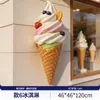 Escultura de Helado de Fibra de Vidrio Paleta Realista Soporte de Piso para Paletas Lugar Escénico Grande al Aire Libre Tienda Centro Comercial Decoración de Evento