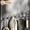 Perchero de pared, gancho para abrigos para colgar en la puerta, gancho de aluminio espacial sin taladro, fuerte capacidad de carga, gancho con forma de pez para abrigos y sombreros