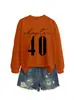 Capítulo 40 Amazon eBay Loja Independente Casual Confortável Feminino Outono Inverno Gola Redonda Manga Longa Moletom Camisa Base