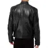 Outono e Inverno 2023 Europeu e Americano Masculino Manga Longa Couro Casaco Gola Alta Punk Motociclista Estilo de Rua Jaqueta Jaqueta Masculina